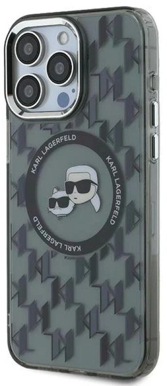 Dėklas Karl Lagerfeld KLHMP15XHMCKMHK Apple iPhone 15 Pro Max 6.7″ juodos spalvos IML Monogram Karl&Choupette Head M
