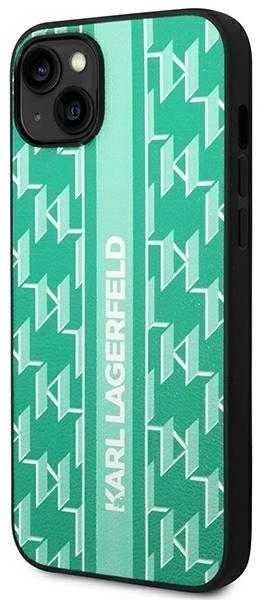Dėklas Karl Lagerfeld KLHCP14SPGKLSKN iPhone 14 6.1 "hardcase žalias / žalias Monogram Stripe