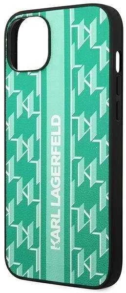 Dėklas Karl Lagerfeld KLHCP14SPGKLSKN iPhone 14 6.1 "hardcase žalias / žalias Monogram Stripe