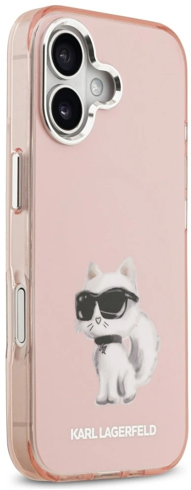 Karl Lagerfeld IML Aquarelle Choupette & Logo MagSafe - dėklas skirtas Apple iPhone 17 pink
