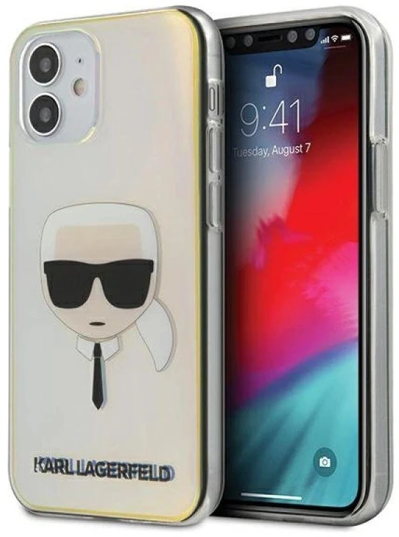 Dėklas Karl Lagerfeld KLHCP12SPCKHML IPHONE 12 MINI 5.4 "MULTICOLOR HARDCASE IRIDESCENT KARL`S HEAD