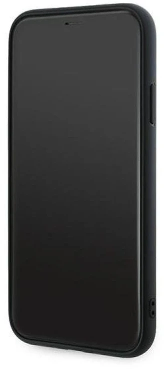 Karl Lagerfeld KLHCN61PQDSMGK Apple iPhone 11 / Xr 6.1″ juodos spalvos kietas dėklas Diagonal Quilted Script