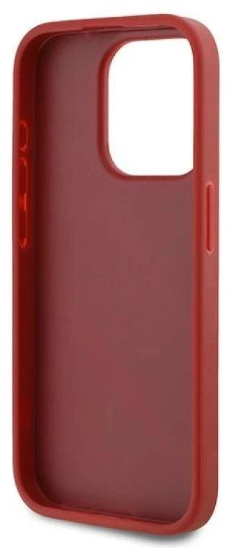 Karl Lagerfeld KLHCP15LPQDSMGR Apple iPhone 15 Pro 6.1″ red kietas dėklas Diagonal Quilted Script