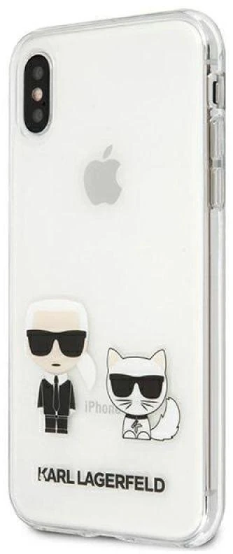 Karl Lagerfeld KLHCI65CKTR Apple iPhone Xs Maxkietas dėklas skaidrus Karl & Choupette