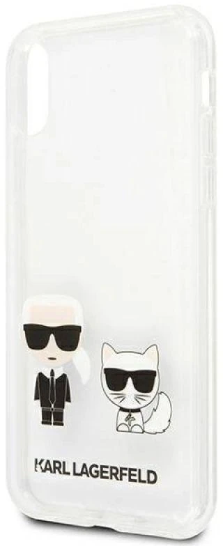Karl Lagerfeld KLHCI65CKTR Apple iPhone Xs Maxkietas dėklas skaidrus Karl & Choupette