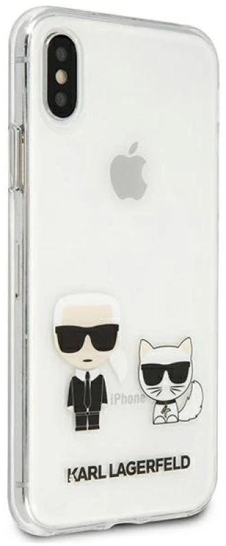 Karl Lagerfeld KLHCI65CKTR Apple iPhone Xs Maxkietas dėklas skaidrus Karl & Choupette