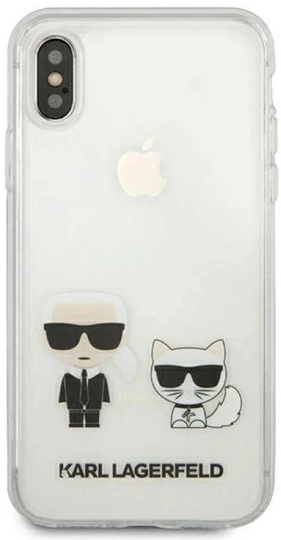 Karl Lagerfeld KLHCI65CKTR Apple iPhone Xs Maxkietas dėklas skaidrus Karl & Choupette