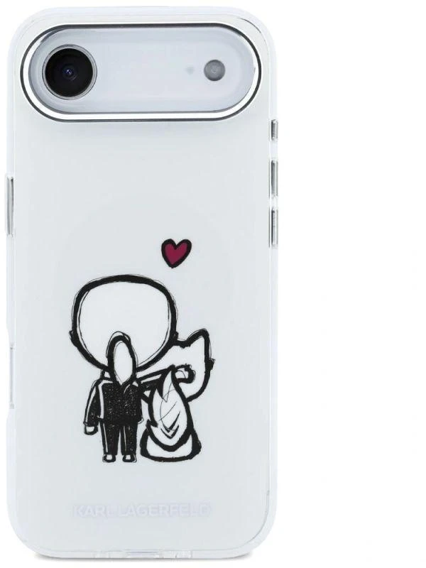 „Karl Lagerfeld Karl & Choupette Back MagSafe“ dėklas, skirtas „iPhone Air“ – skaidrus