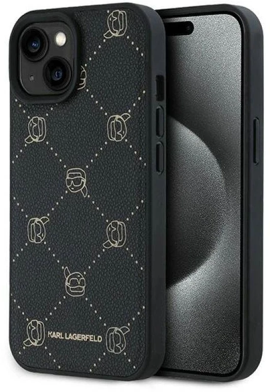 Dėklas Karl Lagerfeld KLHMP15MPGKHPHK Apple iPhone 15 Plus 6.7″ juodos spalvos Magsafe Karl Head