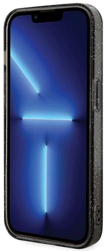 Karl Lagerfeld KLHMP15LHGKCNOK iPhone 15 Pro 6.1″ juodos spalvos kietas dėklas Karl&Choupette Glitter MagSafe