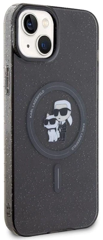 Karl Lagerfeld KLHMP15MHGKCNOK iPhone 15 Plus / 14 Plus 6.7″ juodos spalvos kietas dėklas Karl&Choupette Gli