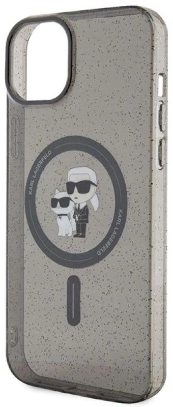 Karl Lagerfeld KLHMP15MHGKCNOK iPhone 15 Plus / 14 Plus 6.7″ juodos spalvos kietas dėklas Karl&Choupette Gli