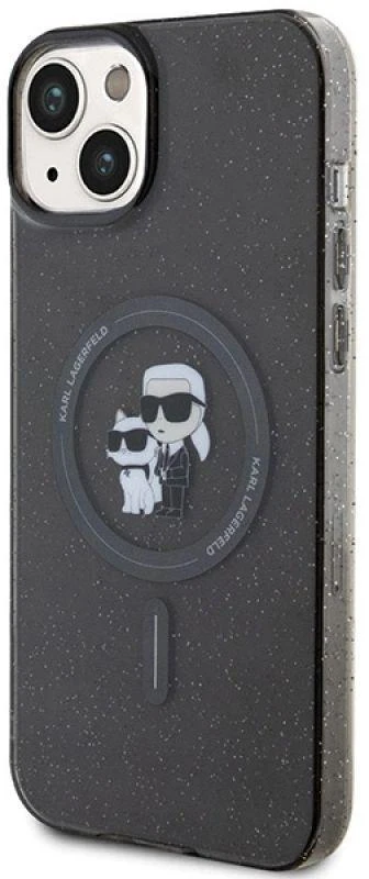 Karl Lagerfeld KLHMP15MHGKCNOK iPhone 15 Plus / 14 Plus 6.7″ juodos spalvos kietas dėklas Karl&Choupette Gli