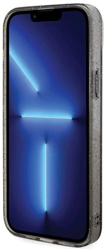 Karl Lagerfeld KLHMP15SHGKCNOK Apple iPhone 15/ 14 / 13 6.1″ juodos spalvos kietas dėklas Karl&Choupette Glitter