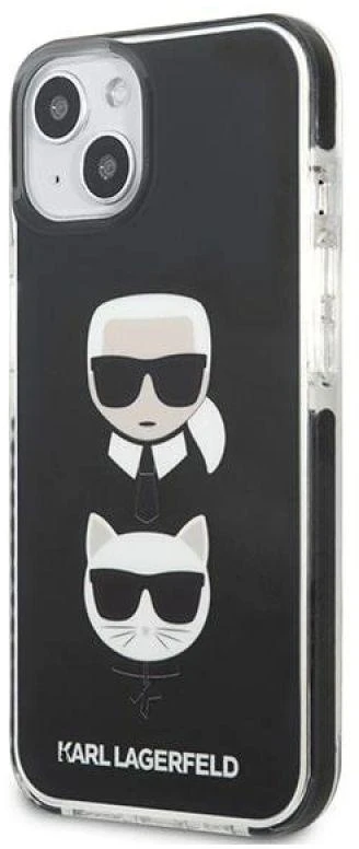 Karl Lagerfeld KLHCP13MTPE2TK Apple iPhone 13/ 14 / 15 6,1″ kietas dėklas juodos spalvos Karl&Choupette Head