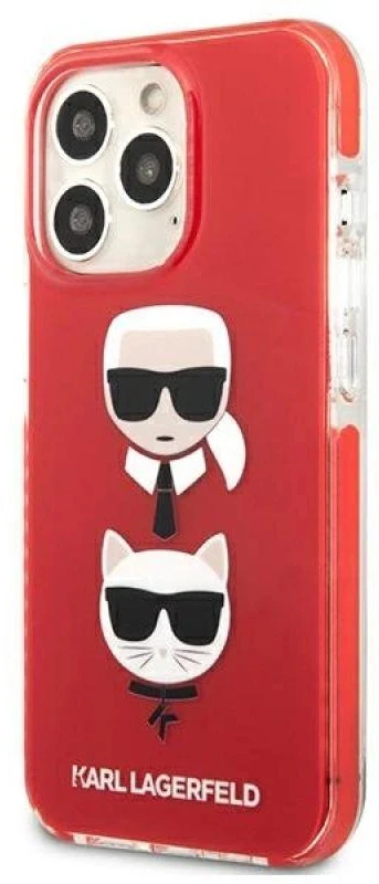 Karl Lagerfeld KLHCP13LTPE2TR Apple iPhone 13 Pro / 13 6,1″ kietas dėklas red Karl&Choupette Head