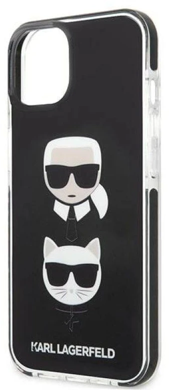 Karl Lagerfeld KLHCP13MTPE2TK Apple iPhone 13/ 14 / 15 6,1″ kietas dėklas juodos spalvos Karl&Choupette Head