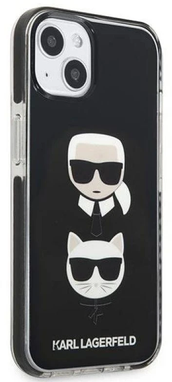 Karl Lagerfeld KLHCP13MTPE2TK Apple iPhone 13/ 14 / 15 6,1″ kietas dėklas juodos spalvos Karl&Choupette Head