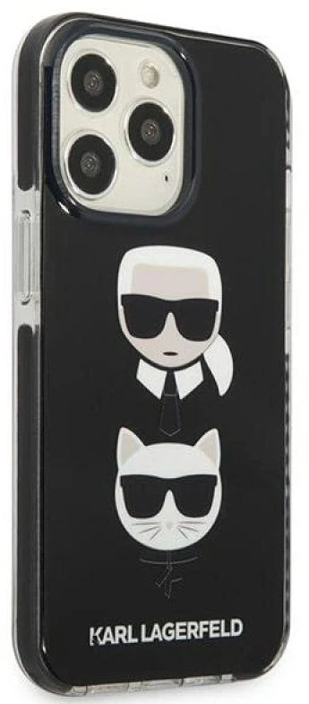 Karl Lagerfeld KLHCP13XTPE2TK Apple iPhone 13 Pro Max 6,7″ kietas dėklas juodos spalvos Karl&Choupette Head