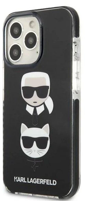 Karl Lagerfeld KLHCP13XTPE2TK Apple iPhone 13 Pro Max 6,7″ kietas dėklas juodos spalvos Karl&Choupette Head