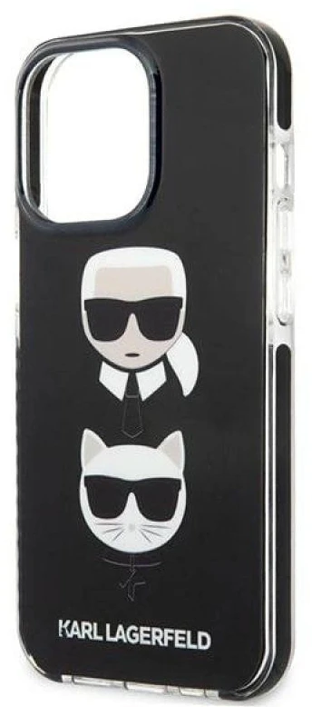 Karl Lagerfeld KLHCP13XTPE2TK Apple iPhone 13 Pro Max 6,7″ kietas dėklas juodos spalvos Karl&Choupette Head