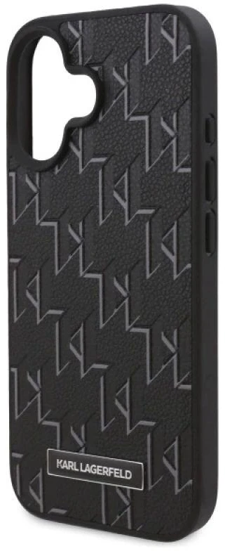 Karl Lagerfeld KLHMP16MPKHPORPK Apple iPhone16 Plus 6.7″ juodos spalvos kietas dėklas Hot Stamp Magsafe
