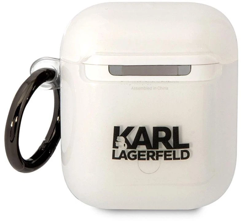 Karl Lagerfeld KLA2HNCHTCT Airpods 1/2 dėklas skaidrus Ikonik Choupette