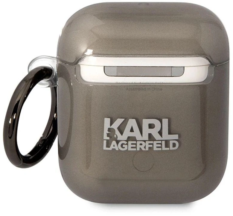 Karl Lagerfeld KLA2HNIKTCK AirPods 1/2 dėklas juodas/juodas Karl's Head