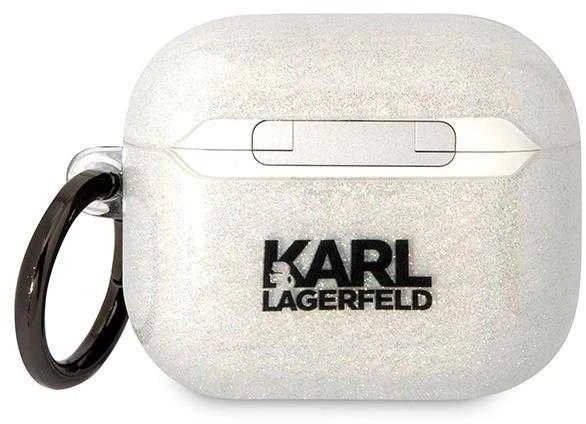 Karl Lagerfeld KLA3HNKCTGT Airpods 3 dėklas skaidrus Glitter Karl&Choupette