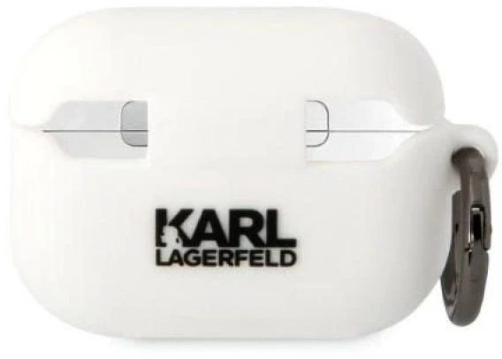 Karl Lagerfeld KLAP2RUNCHH Dėklas AirPods Pro 2, baltas, Silikonas, Choupette Head 3D