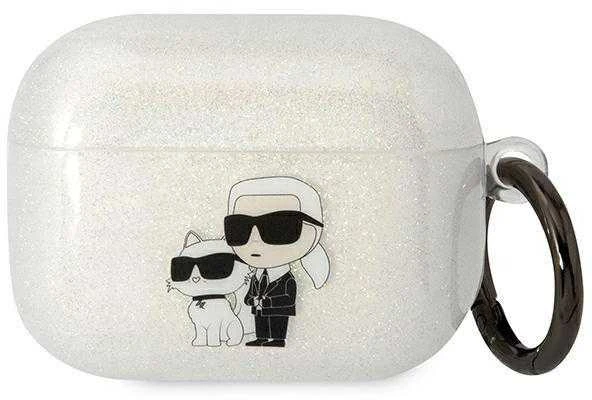 Karl Lagerfeld dėklas, skirtas Airpods Pro KLAPHNKCTGT permatomas ne Gliter Karl-Choupette
