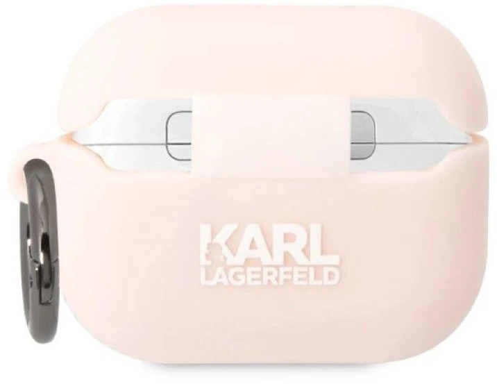 Karl Lagerfeld KLAPRUNIKP AirPods Pro dėklas rožinis/rožinis Silikoninis Karl Head 3D