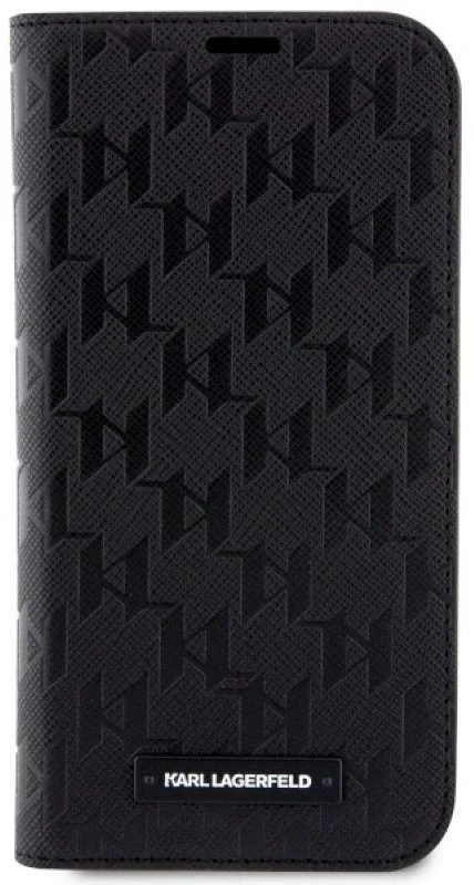 Dėklas Karl Lagerfeld KLBKP14LSAKLPK IPHONE 14 PRO 6.1 "BOOKCASE Juodas/Juodas SAFFIANO MONOGRAM