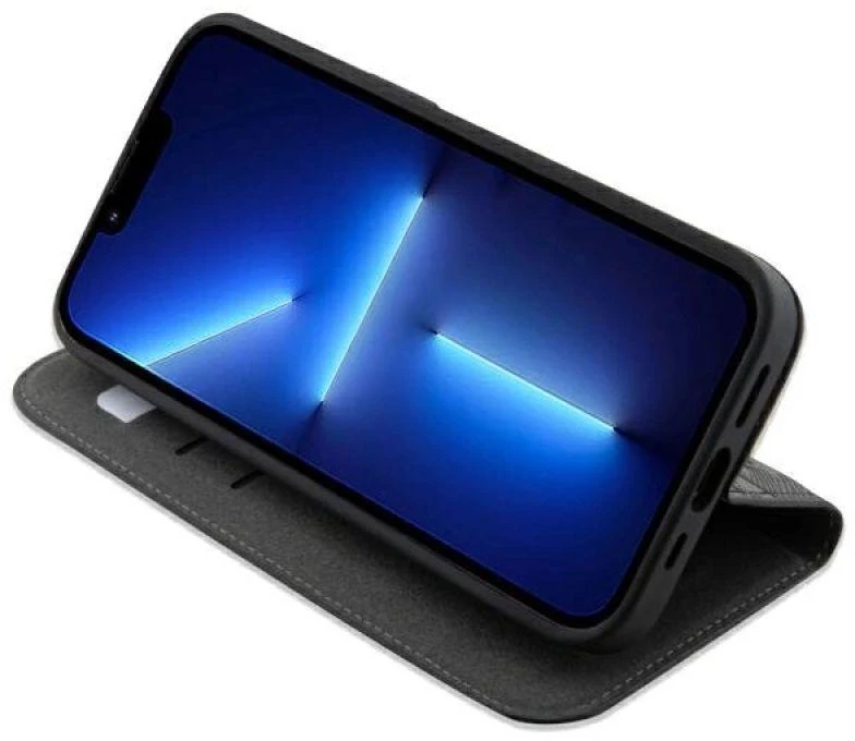 Dėklas Karl Lagerfeld KLBKP14LSAKLPK IPHONE 14 PRO 6.1 "BOOKCASE Juodas/Juodas SAFFIANO MONOGRAM