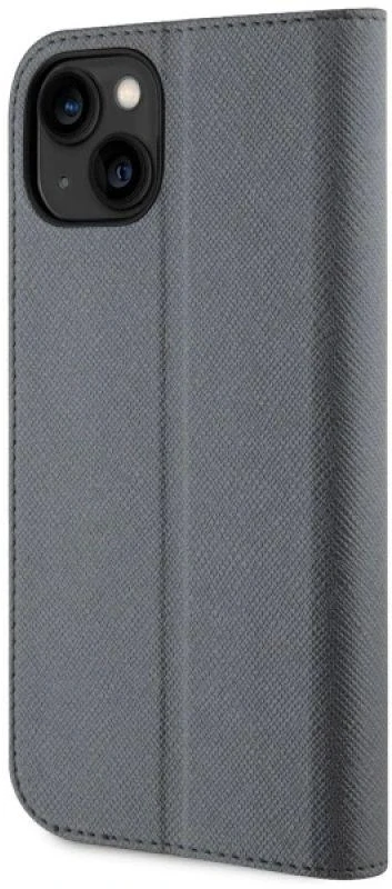Karl Lagerfeld KLBKP14SSANKCPG Apple iPhone 14 15 13 6.1″ bookdėklas sidabrinis Saffiano Karl & Choup