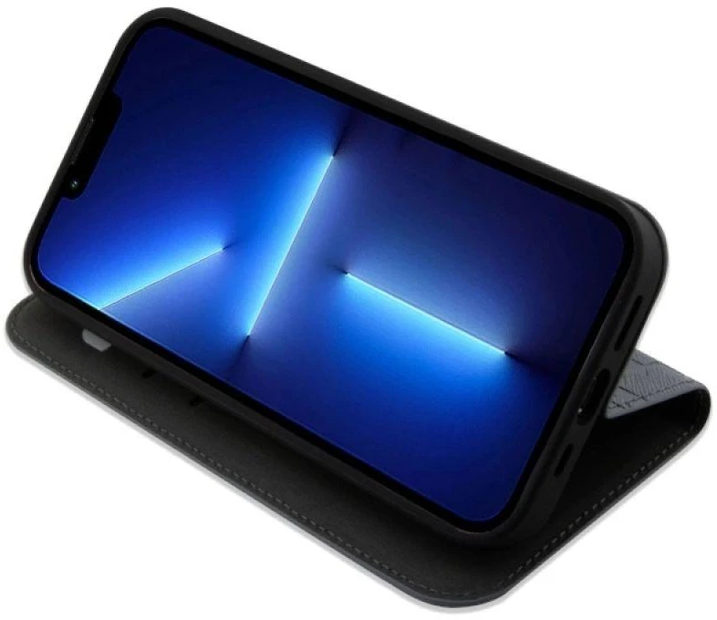 Karl Lagerfeld KLBKP14XSAKLHPG Apple iPhone 14 Pro Max 6.7″ bookdėklas sidabrinis Saffiano Monogram