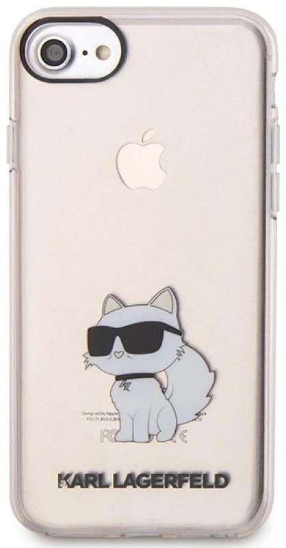 Karl Lagerfeld KLHCI8HNCHTCP Apple iPhone 7/8/SE 2020 / SE 2022 rožinės spalvos kietas dėklas Ikonik Choupette
