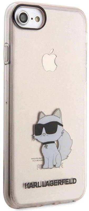 Karl Lagerfeld KLHCI8HNCHTCP Apple iPhone 7/8/SE 2020 / SE 2022 rožinės spalvos kietas dėklas Ikonik Choupette