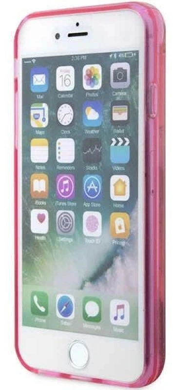 Karl Lagerfeld KLHCI8LNKHCP Apple iPhone 7/8/SE 2020 / SE 2022 rožinės spalvos kietas dėklas Glitter Karl Head