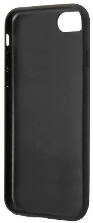 Karl Lagerfeld KLHCI8SAKICKCBK iPhone 7/8 / SE 2020 / SE 2022 juodas/juodas kietas dėklas Saffiano Ikonik Karl&Choupette Head