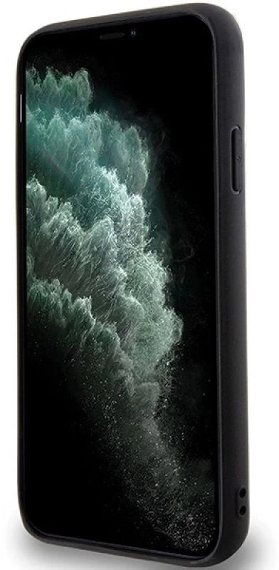 Karl Lagerfeld KLHCN613DMKRLK Apple iPhone 11/ Xr 6.1″ juodos spalvos kietas dėklas 3D Rubber Multi Logo