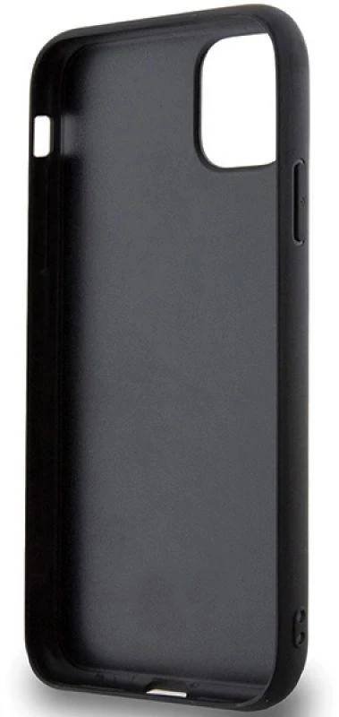 Karl Lagerfeld KLHCN613DMKRLK Apple iPhone 11/ Xr 6.1″ juodos spalvos kietas dėklas 3D Rubber Multi Logo