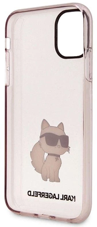 Karl Lagerfeld KLHCN61HNCHTCP Apple iPhone 11/ Xr 6,1″ rožinės spalvos kietas dėklas Ikonik Choupette