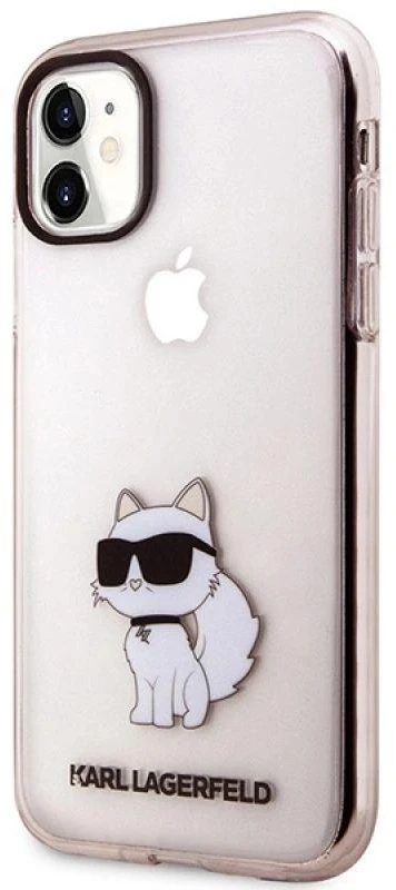 Karl Lagerfeld KLHCN61HNCHTCP Apple iPhone 11/ Xr 6,1″ rožinės spalvos kietas dėklas Ikonik Choupette