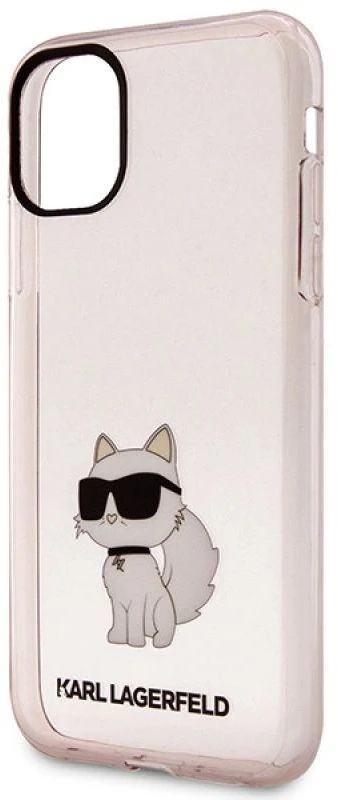 Karl Lagerfeld KLHCN61HNCHTCP Apple iPhone 11/ Xr 6,1″ rožinės spalvos kietas dėklas Ikonik Choupette
