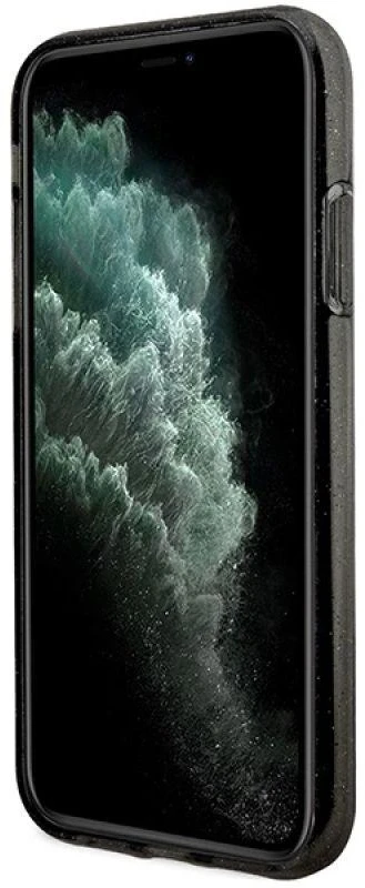 Karl Lagerfeld KLHCN61HNKCTGK Apple iPhone 11/ Xr 6,1″ juodos spalvos kietas dėklas Gliter Karl&Choupette
