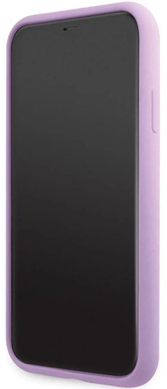 Karl Lagerfeld dėklas, skirtas iPhone 11 / Xr KLHCN61SKSVGU purpurinis kietas dėklas Silikoninis parašas
