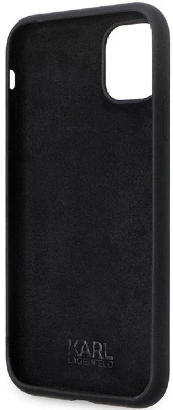 Dėklas Karl Lagerfeld KLHCN61SMHKNPK Apple iPhone 11/ Xr 6.1″ juodos spalvos Silicone Ikonik Metal Pin