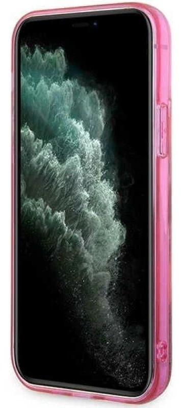 Apple iPhone 12 / 12 Pro Karl Lagerfeld dėklas Glitter Choupette Head (KLHCP12MLNCHCP) rožinės spalvos