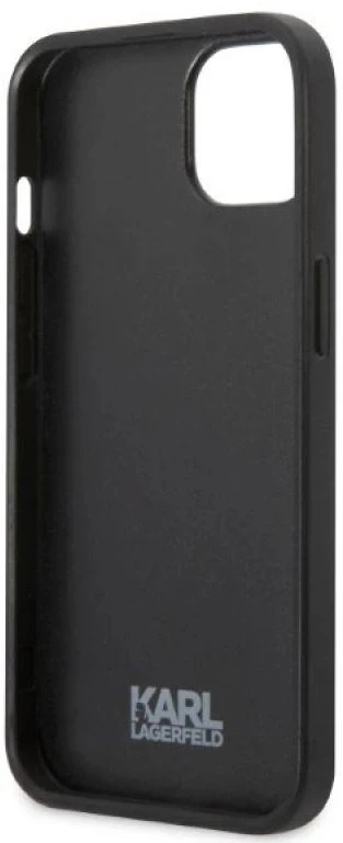 Karl Lagerfeld KLHCP13LPMNIKBK Apple iPhone 13 Pro / 13 6,1″ kietas dėklas juodos spalvos Monogram Ikonik Patch